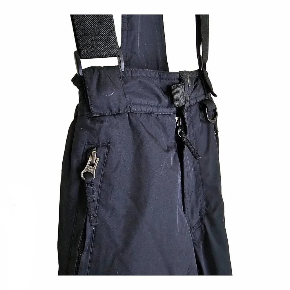 Waterproof 32 Degrees Black Bib Ski Pant with Zip Off Suspender Size 5/6